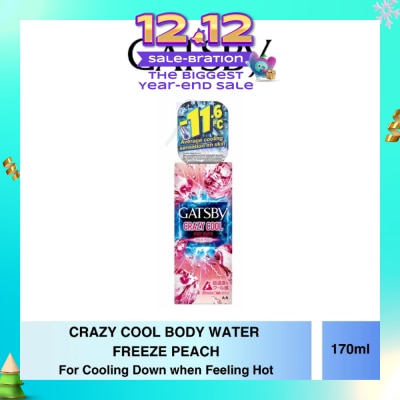 GATSBY Crazy Cool Body Water Freeze Peach 170ml