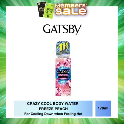 GATSBY - Crazy Cool Body Water Freeze Peach 170ml