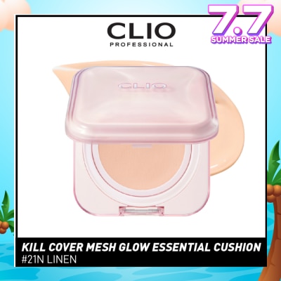 CLIO Kill Cover Mesh Glow Essential Cushion 21N Linen 15g + 15g Refill
