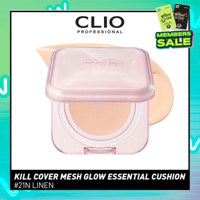 CLIO Kill Cover Mesh Glow Essential Cushion 21N Linen 15g + 15g Refill