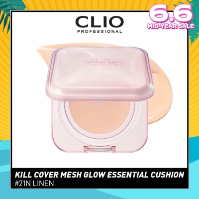 CLIO Kill Cover Mesh Glow Essential Cushion 21N Linen 15g + 15g Refill