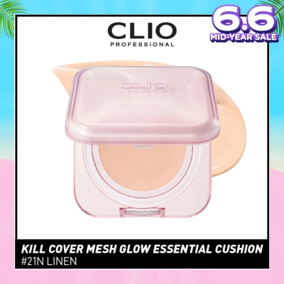 CLIO Kill Cover Mesh Glow Essential Cushion 21N Linen 15g + 15g Refill