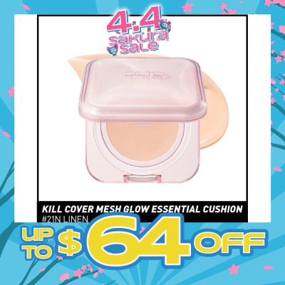 CLIO - Kill Cover Mesh Glow Essential Cushion 21N Linen 15g + 15g Refill