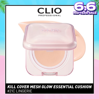 CLIO Kill Cover Mesh Glow Essential Cushion 21C Lingerie 15g + 15g Refill
