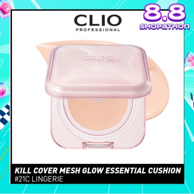 CLIO Kill Cover Mesh Glow Essential Cushion 21C Lingerie 15g + 15g Refill
