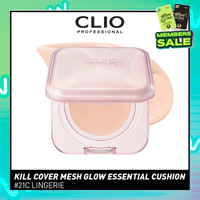CLIO Kill Cover Mesh Glow Essential Cushion 21C Lingerie 15g + 15g Refill