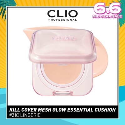 CLIO Kill Cover Mesh Glow Essential Cushion 21C Lingerie 15g + 15g Refill