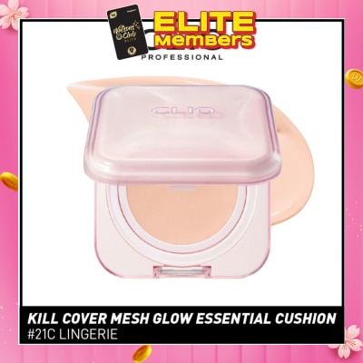 CLIO Kill Cover Mesh Glow Essential Cushion 21C Lingerie 15g + 15g Refill