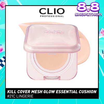 CLIO Kill Cover Mesh Glow Essential Cushion 21C Lingerie 15g + 15g Refill