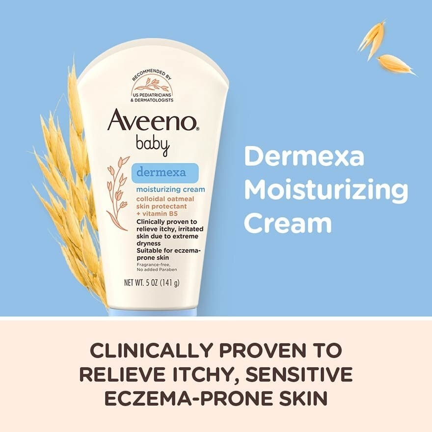 Dermexa Moisturizing Cream with Triple Oat Complex and Ceramides (For Eczema Prone Skin) 141g