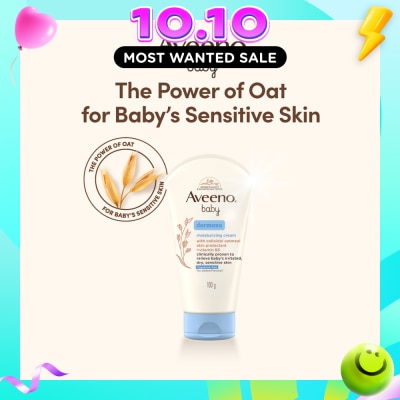 AVEENO BABY Dermexa Moisturizing Cream with Triple Oat Complex and Ceramides (For Eczema Prone Skin) 100g image