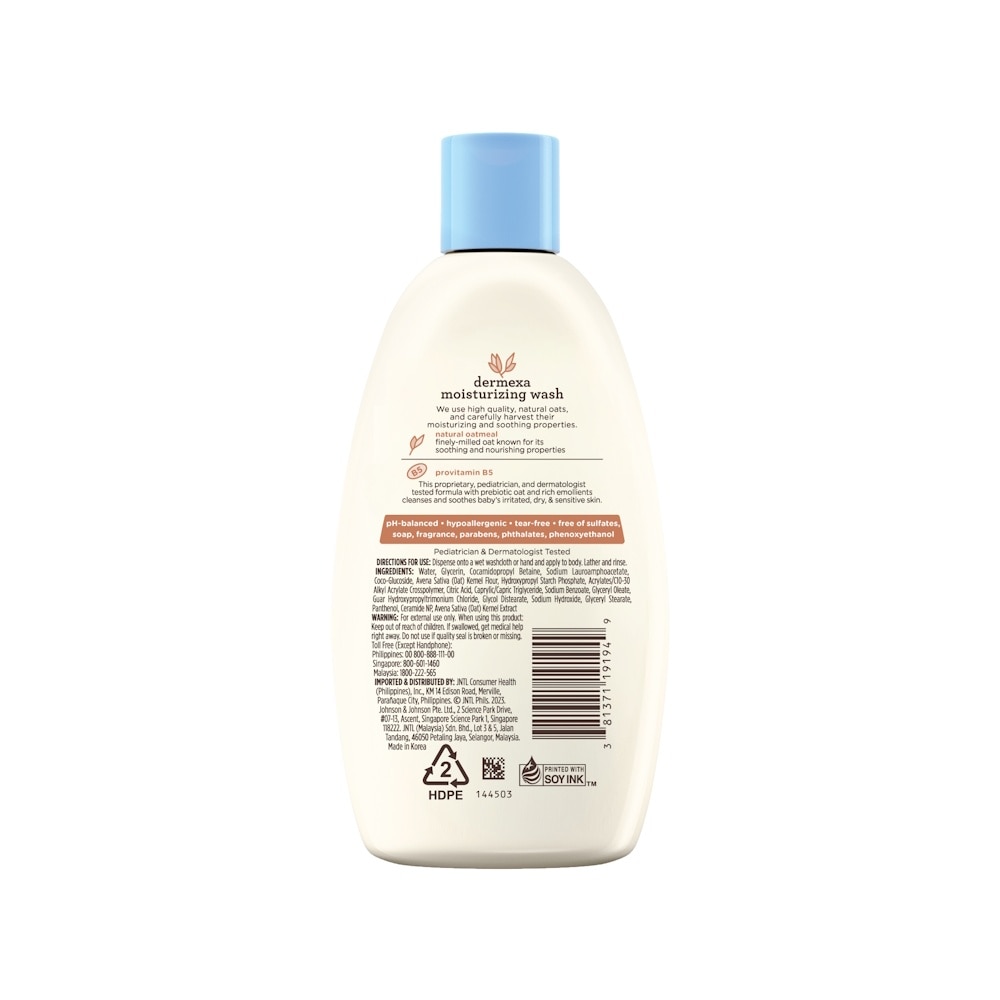 Dermexa Moisturizing Wash with Natural Colloidal Oatmeal and Rich Emollients (For Eczema Prone Skin) 236ml