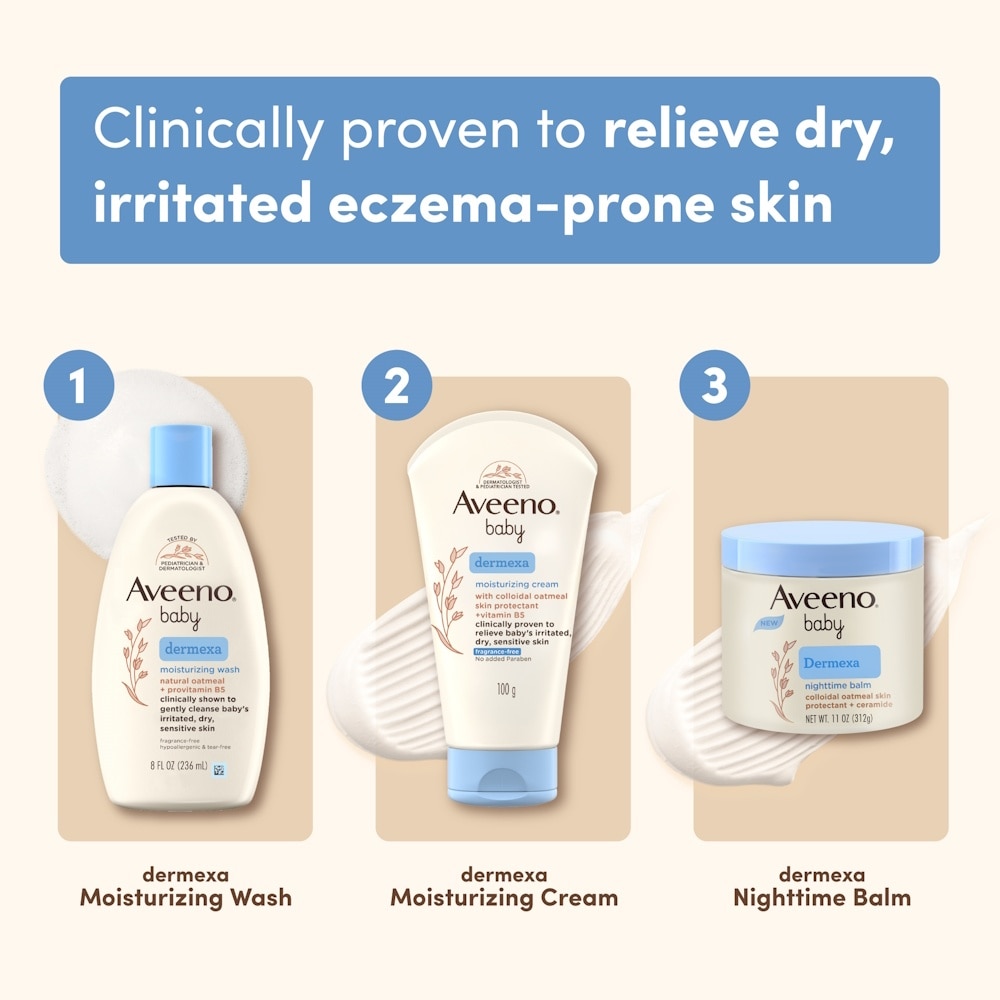 Dermexa Moisturizing Wash with Natural Colloidal Oatmeal and Rich Emollients (For Eczema Prone Skin) 236ml