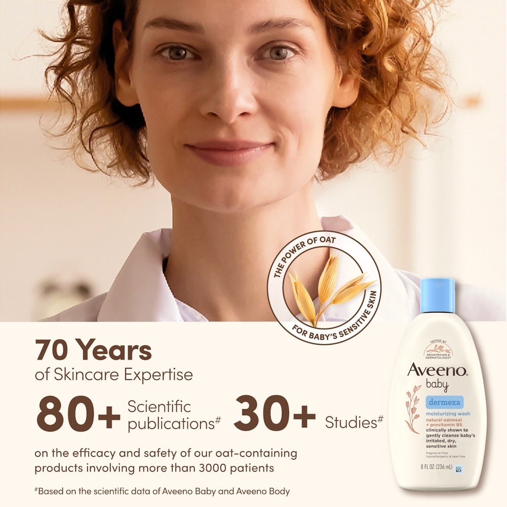 Dermexa Moisturizing Wash with Natural Colloidal Oatmeal and Rich Emollients (For Eczema Prone Skin) 236ml