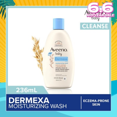 AVEENO BABY Dermexa Moisturizing Wash with Natural Colloidal Oatmeal and Rich Emollients (For Eczema Prone Skin) 236ml