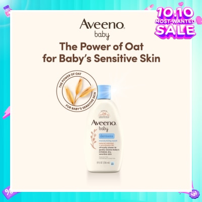 AVEENO BABY Dermexa Moisturizing Wash with Natural Colloidal Oatmeal and Rich Emollients (For Eczema Prone Skin) 236ml