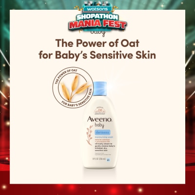 AVEENO BABY - Dermexa Moisturizing Wash with Natural Colloidal Oatmeal and Rich Emollients (For Eczema Prone Skin) 236ml