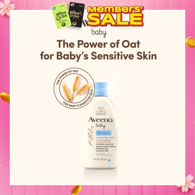 AVEENO BABY Dermexa Moisturizing Wash with Natural Colloidal Oatmeal and Rich Emollients (For Eczema Prone Skin) 236ml