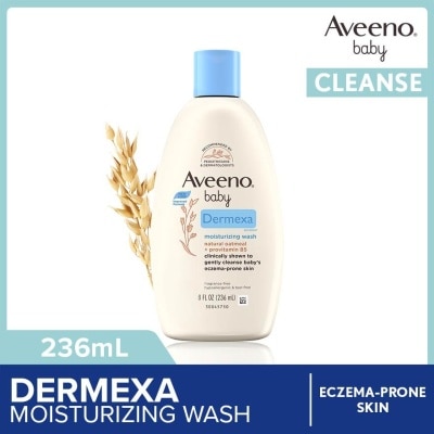 AVEENO BABY Dermexa Moisturizing Wash with Natural Colloidal Oatmeal and Rich Emollients (For Eczema Prone Skin) 236ml