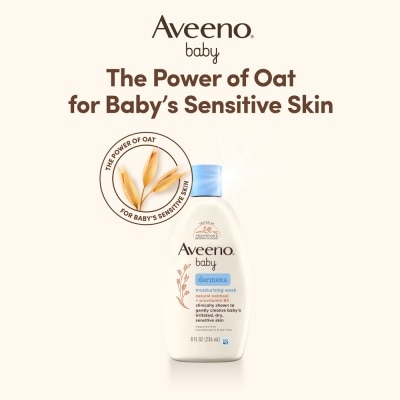 AVEENO BABY Dermexa Moisturizing Wash with Natural Colloidal Oatmeal and Rich Emollients (For Eczema Prone Skin) 236ml