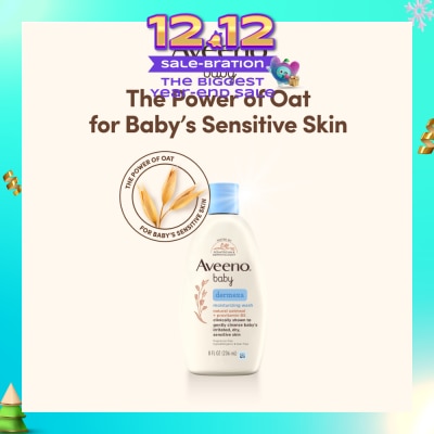 AVEENO BABY Dermexa Moisturizing Wash with Natural Colloidal Oatmeal and Rich Emollients (For Eczema Prone Skin) 236ml