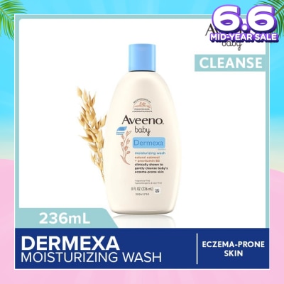AVEENO BABY Dermexa Moisturizing Wash with Natural Colloidal Oatmeal and Rich Emollients (For Eczema Prone Skin) 236ml