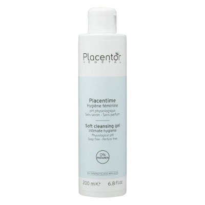 PLACENTOR VEGETAL Placentime Hygiene Femine Soft Cleansing Gel Soap Free Perfum Free (Gently Cleanse the Intimate Area) 200ml