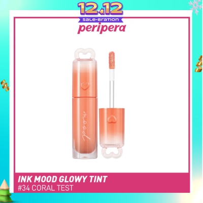 PERIPERA Ink Mood Glowy Tint 34 Coral Test 4g