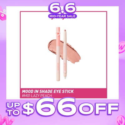 PERIPERA - Mood In Shade Eye Stick M01 Lazy Peach 0.2g (Expiry: Mar`2027)