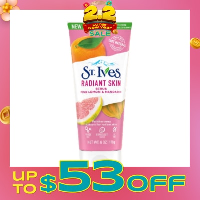 ST IVES Radiant Skin Pink Lemon & Mandarin Orange Facial Scrub 170g&nbsp;(Expiry: Jul`2026)