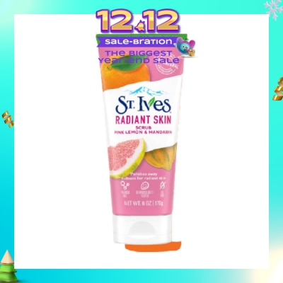 ST IVES Radiant Skin Pink Lemon & Mandarin Orange Facial Scrub 170g (Expiry: Jul`2026)