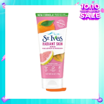 ST IVES Radiant Skin Pink Lemon & Mandarin Orange Facial Scrub 170g (Expiry: May`2026)