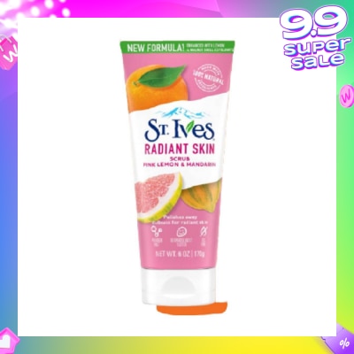 ST IVES Radiant Skin Pink Lemon & Mandarin Orange Facial Scrub 170g (Expiry: May`2026)