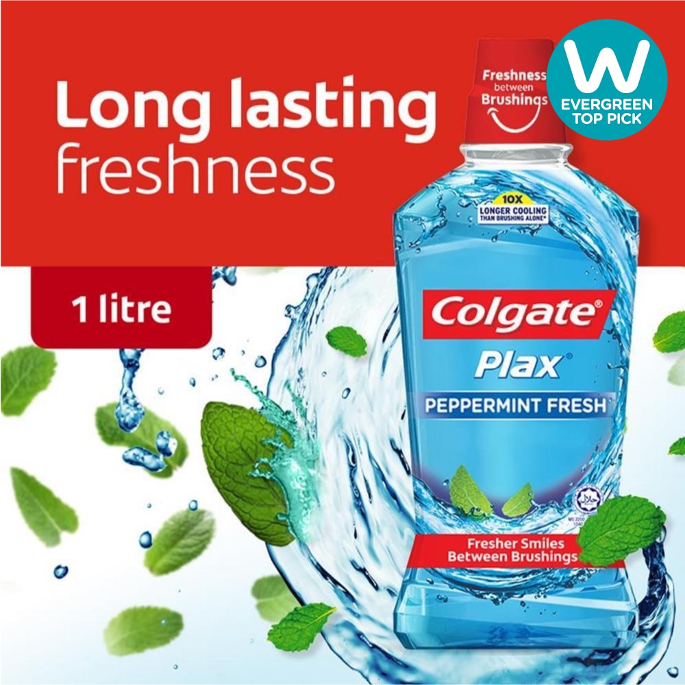 Plax Mouthwash Peppermint 1L image