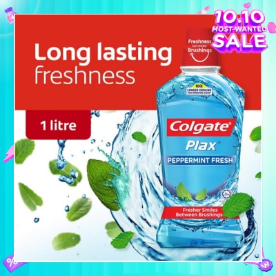 COLGATE Plax Mouthwash Peppermint 1L