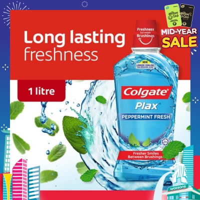 COLGATE Plax Mouthwash Peppermint 1L