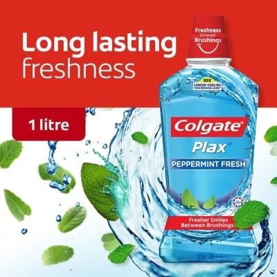 COLGATE Plax Mouthwash Peppermint 1L