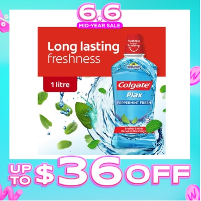 COLGATE - Plax Mouthwash Peppermint 1L