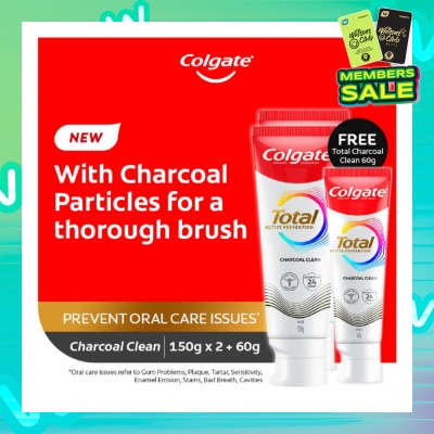 COLGATE Total Charcoal Deep Clean Toothpaste Twin Pack 2x150g