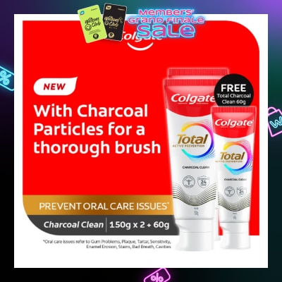COLGATE Total Charcoal Deep Clean Toothpaste Twin Pack 2x150g