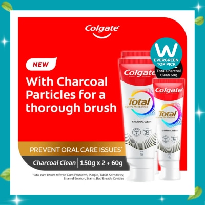COLGATE Total Charcoal Deep Clean Toothpaste Twin Pack 2x150g image