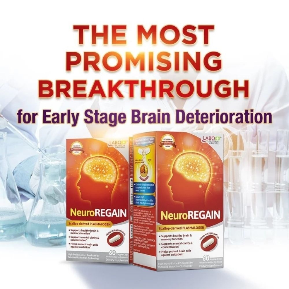 Neuroregain Dietary Supplement Veggie Capsules (For Brain Deterioration, Memory, Alertness, Learning, Concentration And Other Cognitive Functions) 60s