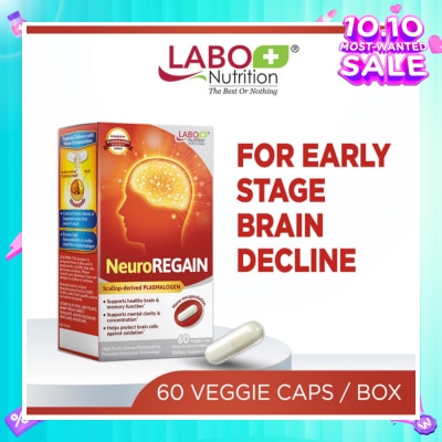 LABO NUTRITION Neuroregain Dietary Supplement Veggie Capsules (For Brain Deterioration, Memory, Alertness, Learning, Concentration And Other Cognitive Functions) 60s