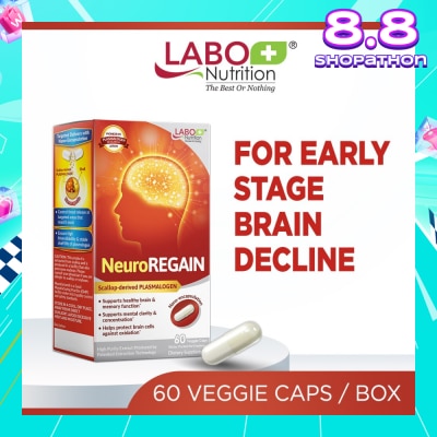 LABO NUTRITION Neuroregain Dietary Supplement Veggie Capsules (For Brain Deterioration, Memory, Alertness, Learning, Concentration And Other Cognitive Functions) 60s