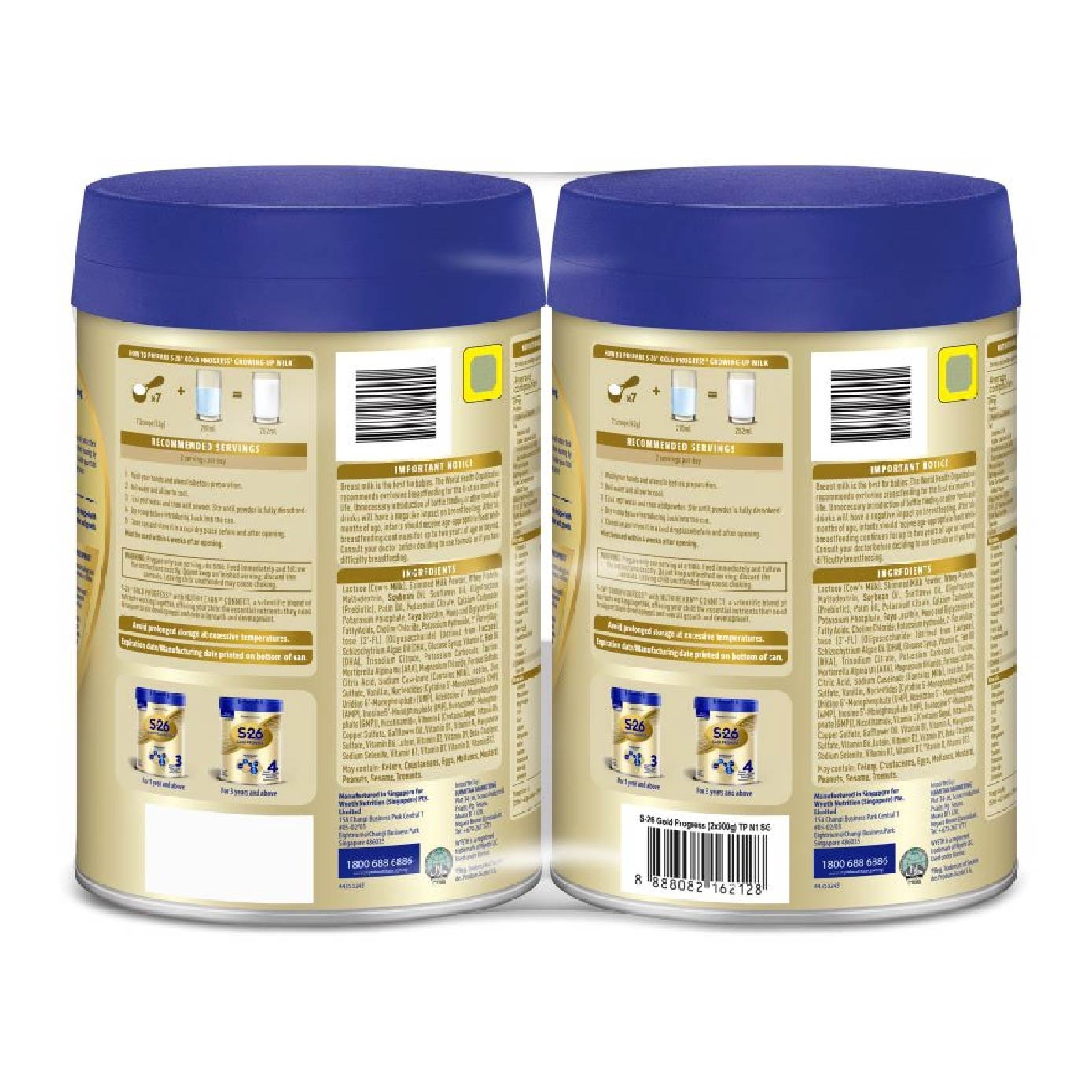 GOLD Progress Growing Up Milk Stage 3 Packset 900g x 2s