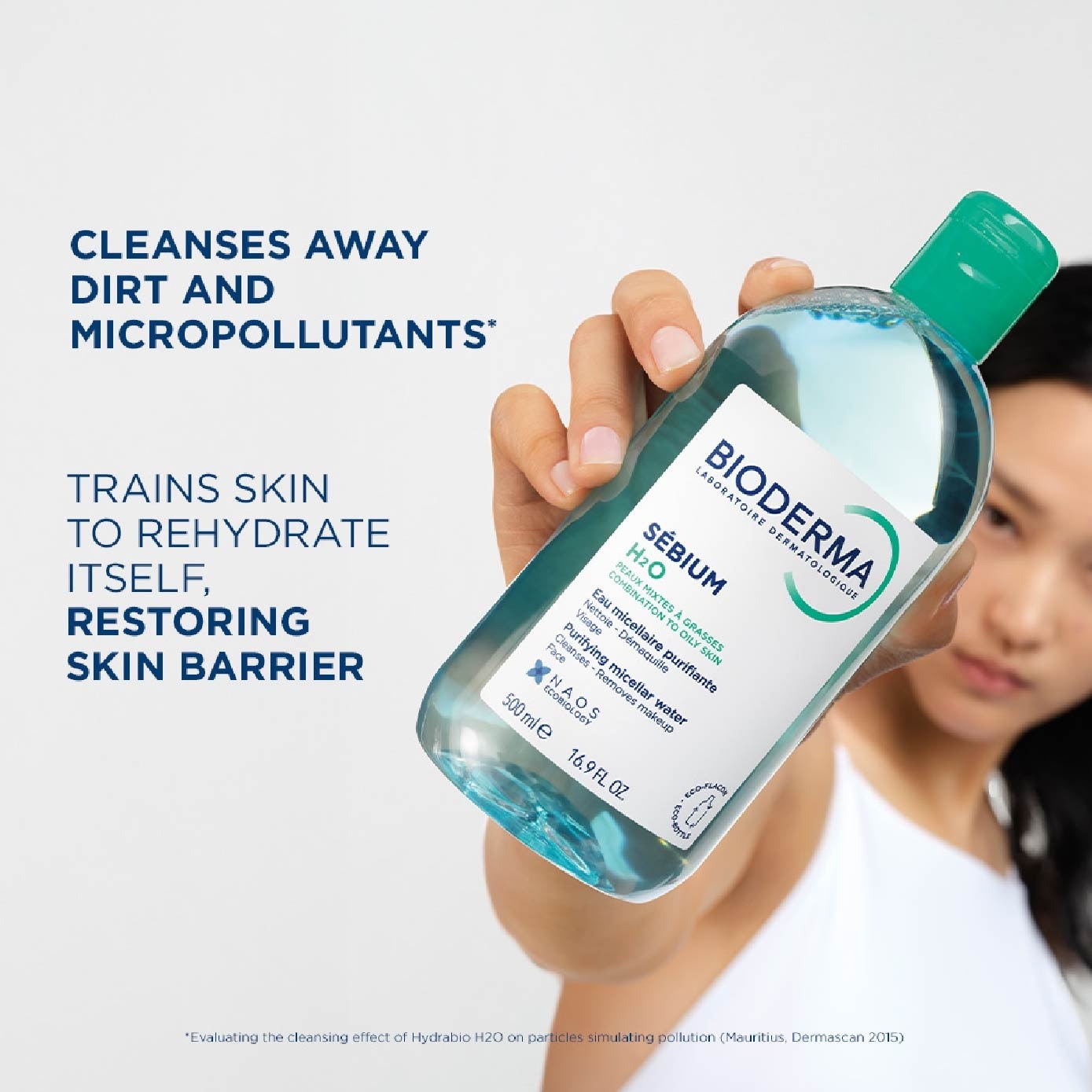 Sebium H2O Purifying Micellar Water (Facial Non Rinse Cleanser for Oily, Acne Prone Skin) 100ml image