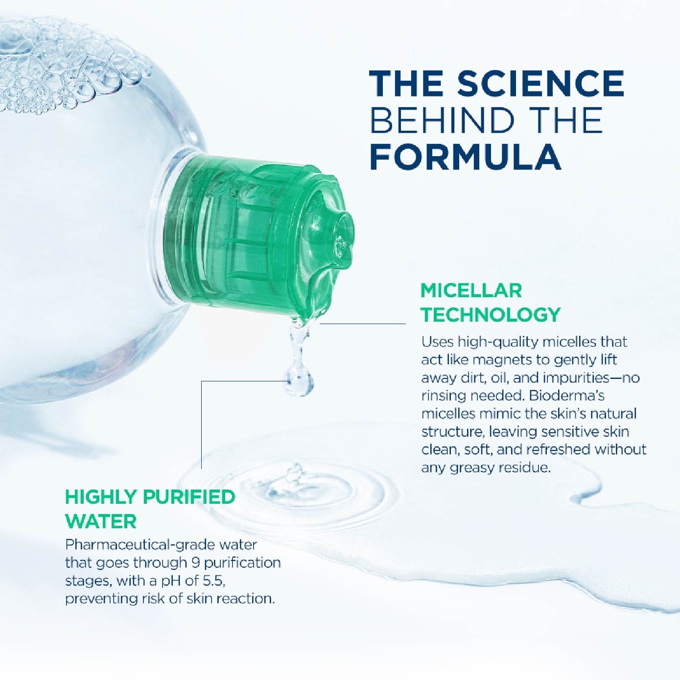 Sebium H2O Purifying Micellar Water (Facial Non Rinse Cleanser for Oily, Acne Prone Skin) 100ml image