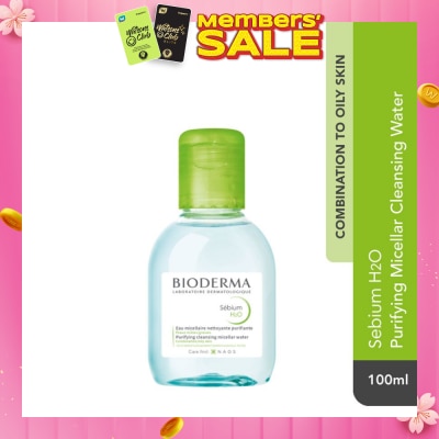 BIODERMA Sebium H2O Purifying Micellar Water (Facial Non-Rinse Cleanser for Oily, Acne-Prone Skin) 100ml