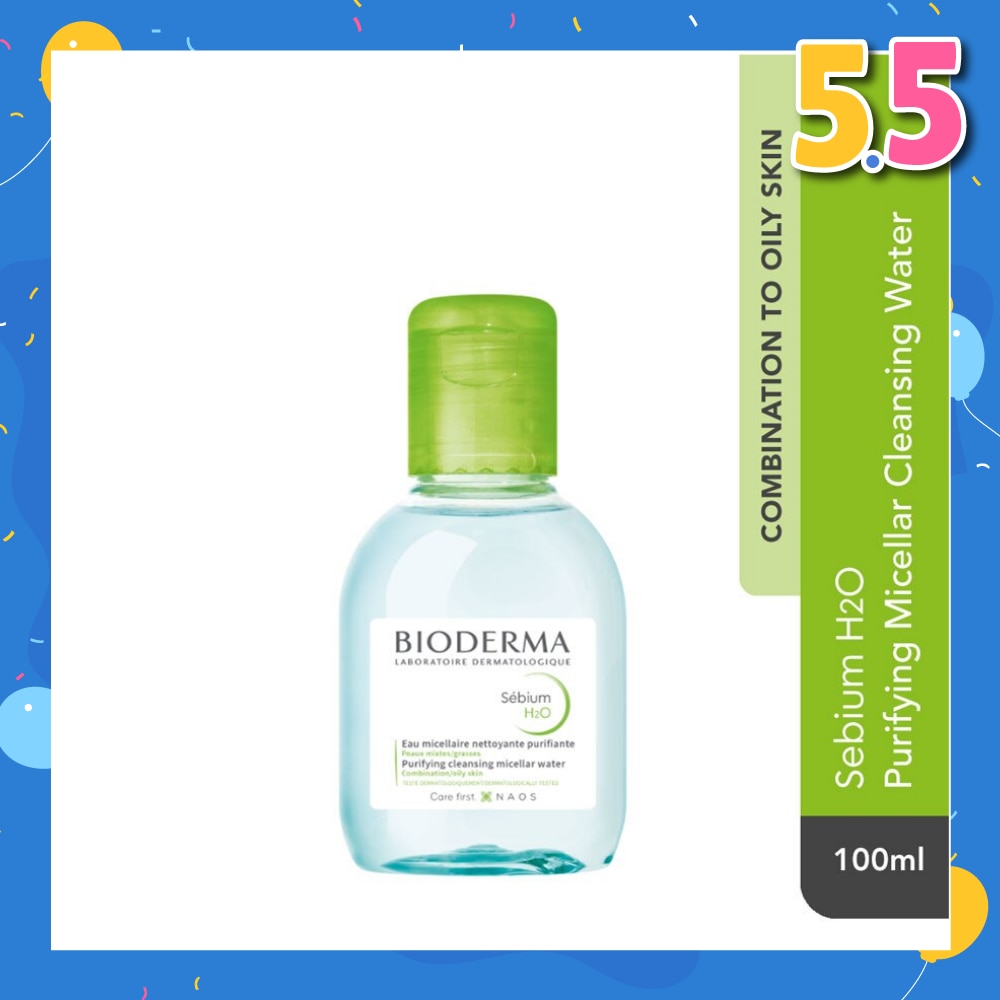 Sebium H2O Purifying Micellar Water (Facial Non-Rinse Cleanser for Oily, Acne-Prone Skin) 100ml