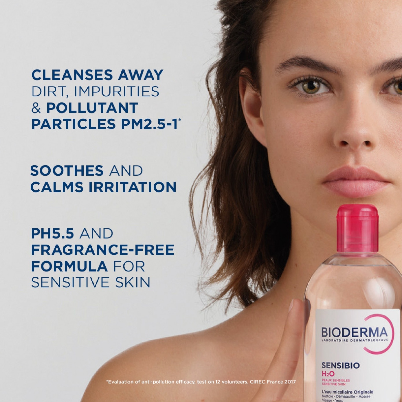 Sensibio H2O Soothing Micellar Water (Facial Non-Rinse Cleanser for Sensitive Skin) 100ml